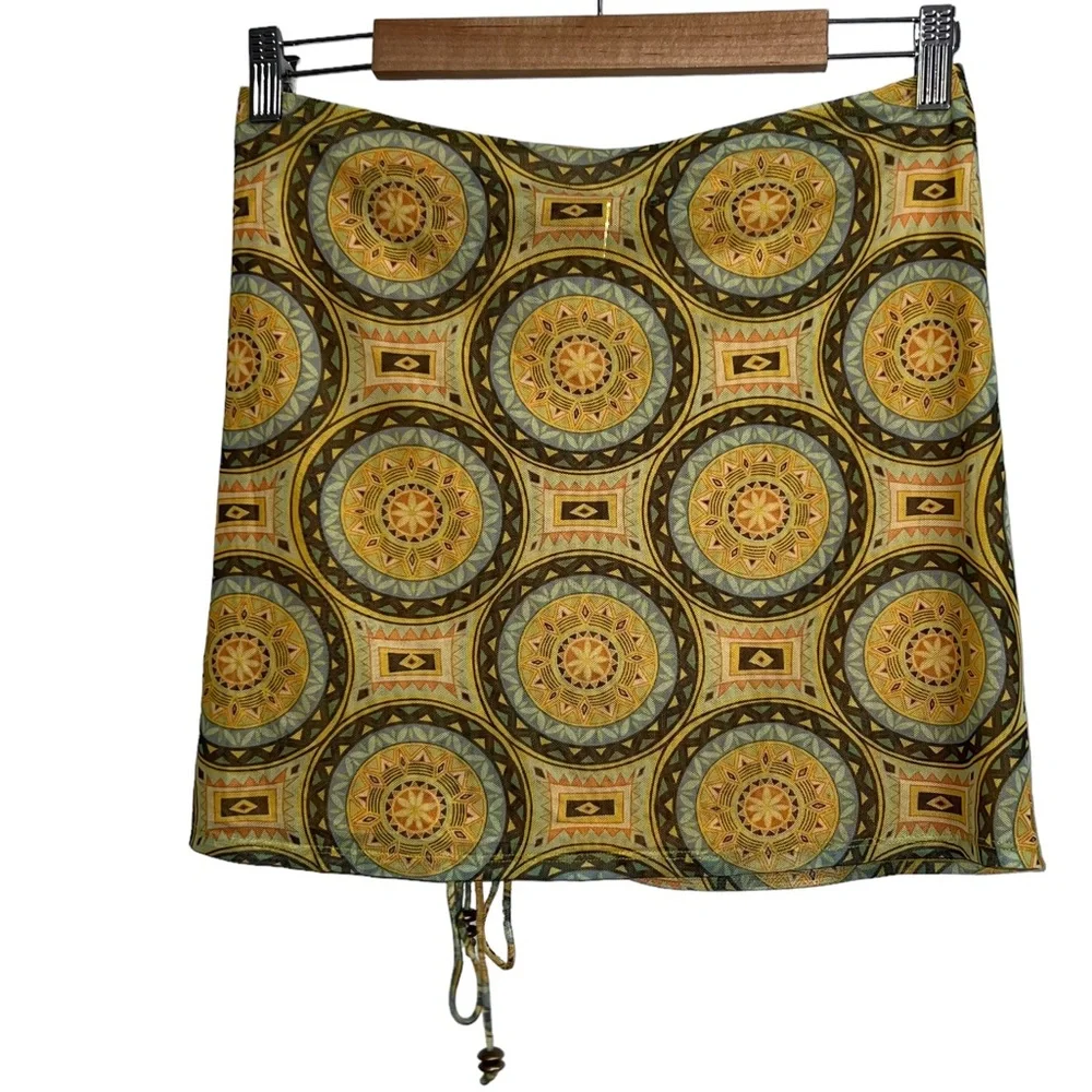 NEW NWOT ALEXIS Galon Mini Skirt Aztec Multi Print